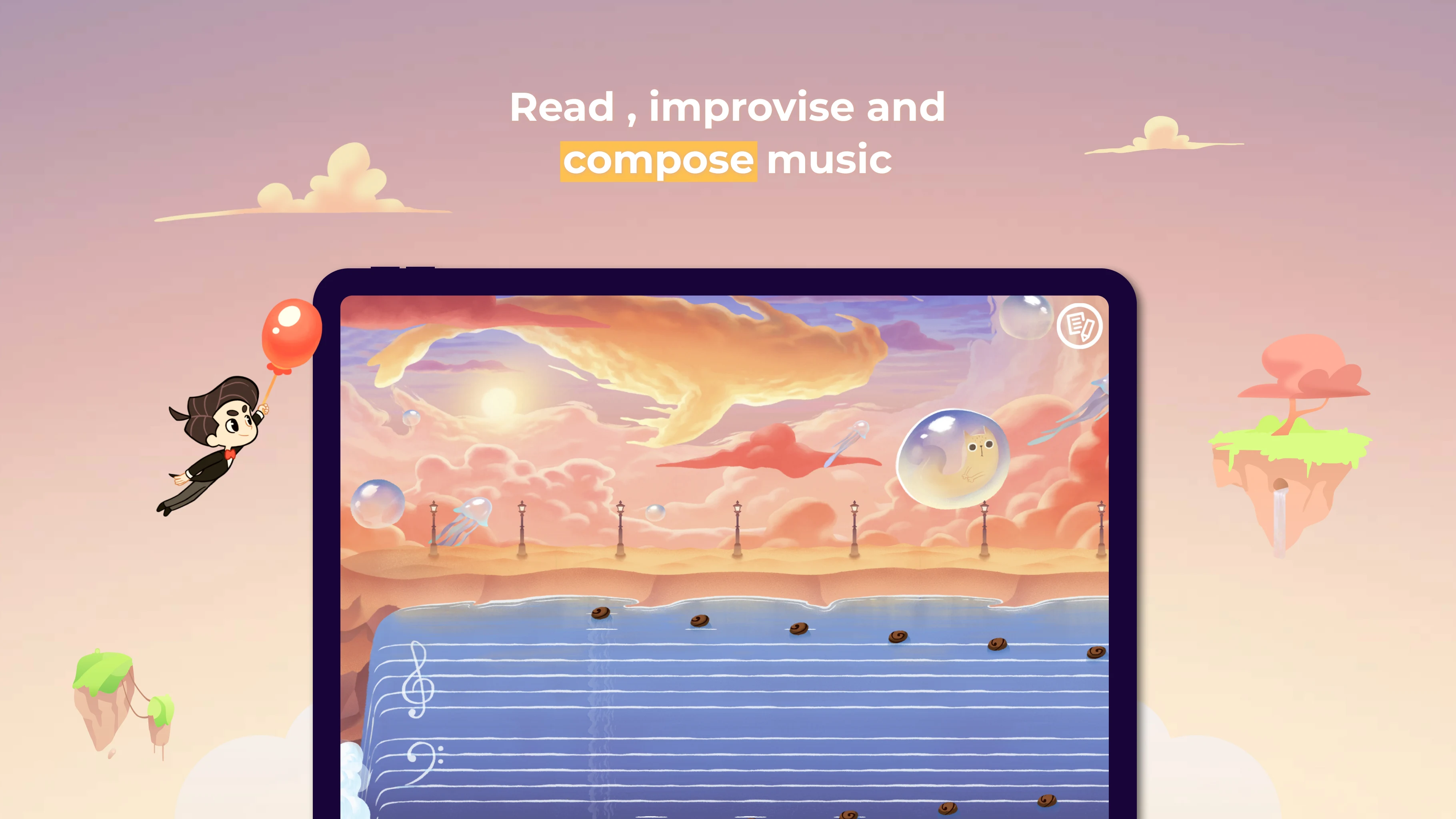 TunyStones Piano - read music screenshot
