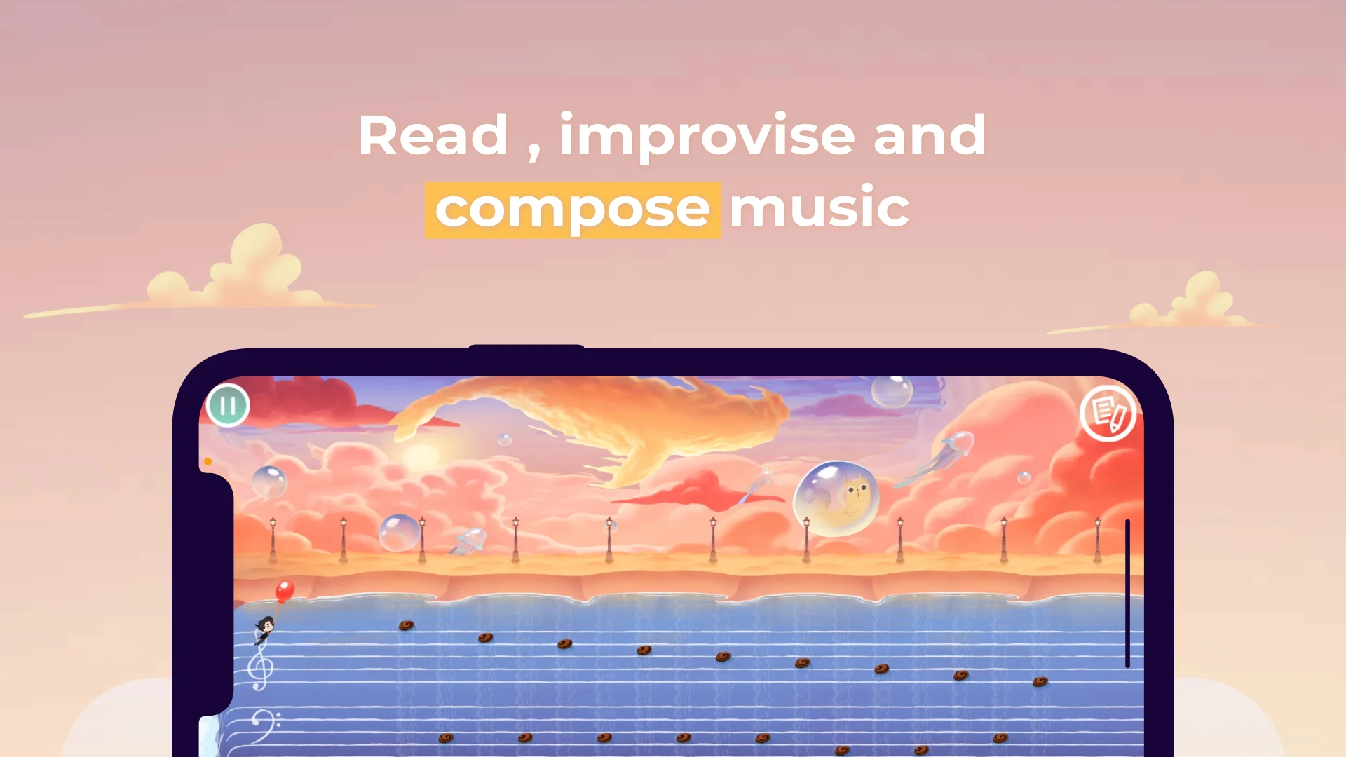TunyStones Piano - read music screenshot