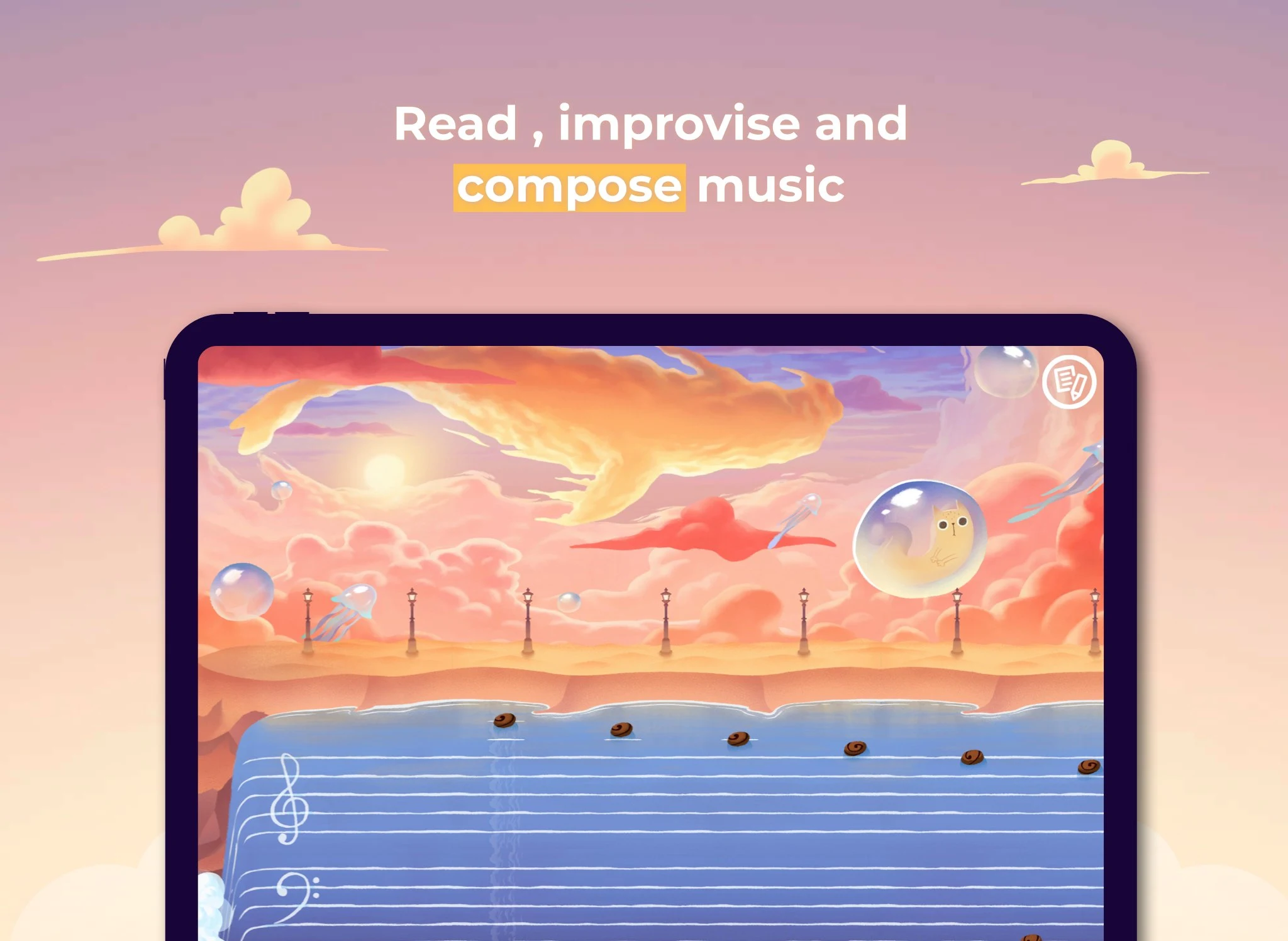 TunyStones Piano - read music screenshot